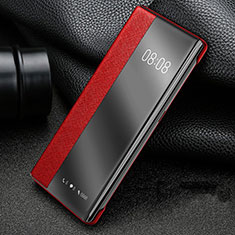 Coque Portefeuille Livre Cuir Etui Clapet pour Huawei P40 Pro Rouge