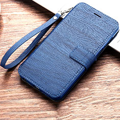 Coque Portefeuille Livre Cuir Etui Clapet pour Huawei Y6s Bleu