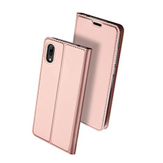Coque Portefeuille Livre Cuir Etui Clapet pour Huawei Y7 (2019) Or Rose