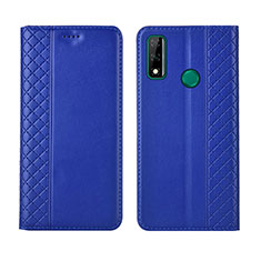 Coque Portefeuille Livre Cuir Etui Clapet pour Huawei Y8s Bleu