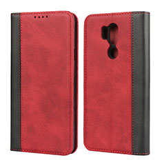 Coque Portefeuille Livre Cuir Etui Clapet pour LG G7 Rouge