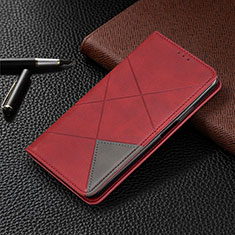 Coque Portefeuille Livre Cuir Etui Clapet pour LG G8 ThinQ Rouge