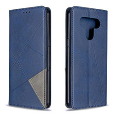 Coque Portefeuille Livre Cuir Etui Clapet pour LG K51 Bleu