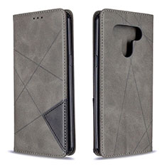Coque Portefeuille Livre Cuir Etui Clapet pour LG K51 Gris