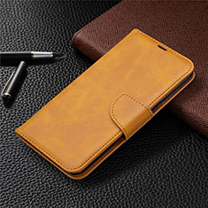 Coque Portefeuille Livre Cuir Etui Clapet pour LG K61 Orange
