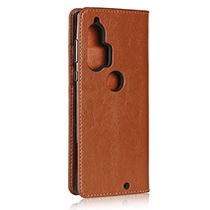 Coque Portefeuille Livre Cuir Etui Clapet pour Motorola Moto Edge Plus Orange