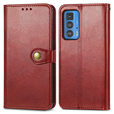Coque Portefeuille Livre Cuir Etui Clapet pour Motorola Moto Edge S Pro 5G Rouge