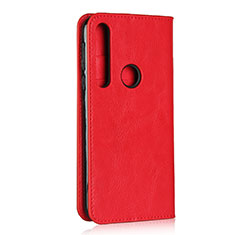 Coque Portefeuille Livre Cuir Etui Clapet pour Motorola Moto G8 Play Rouge