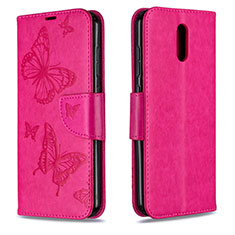 Coque Portefeuille Livre Cuir Etui Clapet pour Nokia 2.3 Rose Rouge