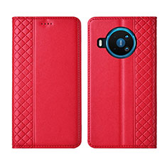 Coque Portefeuille Livre Cuir Etui Clapet pour Nokia 8.3 5G Rouge