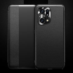 Coque Portefeuille Livre Cuir Etui Clapet pour Oppo Find X5 Pro 5G Noir