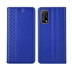 Coque Portefeuille Livre Cuir Etui Clapet pour Oppo K7x 5G Bleu