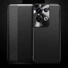 Coque Portefeuille Livre Cuir Etui Clapet pour Oppo Reno8 Pro+ Plus 5G Noir