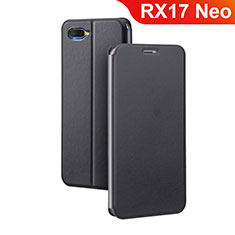 Coque Portefeuille Livre Cuir Etui Clapet pour Oppo RX17 Neo Noir