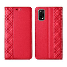 Coque Portefeuille Livre Cuir Etui Clapet pour Realme X7 Pro 5G Rouge