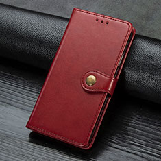 Coque Portefeuille Livre Cuir Etui Clapet pour Samsung Galaxy A21s Rouge
