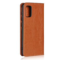 Coque Portefeuille Livre Cuir Etui Clapet pour Samsung Galaxy A41 Orange