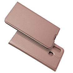 Coque Portefeuille Livre Cuir Etui Clapet pour Samsung Galaxy M10S Or Rose