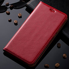 Coque Portefeuille Livre Cuir Etui Clapet pour Samsung Galaxy Note 10 Lite Rouge