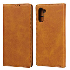 Coque Portefeuille Livre Cuir Etui Clapet pour Samsung Galaxy Note 10 Orange