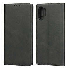 Coque Portefeuille Livre Cuir Etui Clapet pour Samsung Galaxy Note 10 Plus 5G Noir