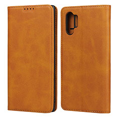 Coque Portefeuille Livre Cuir Etui Clapet pour Samsung Galaxy Note 10 Plus 5G Orange