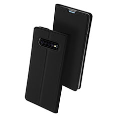 Coque Portefeuille Livre Cuir Etui Clapet pour Samsung Galaxy S10 Plus Noir
