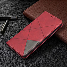 Coque Portefeuille Livre Cuir Etui Clapet pour Samsung Galaxy S20 FE (2022) 5G Rouge