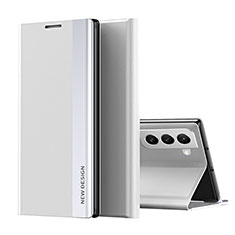 Coque Portefeuille Livre Cuir Etui Clapet pour Samsung Galaxy S21 FE 5G Blanc