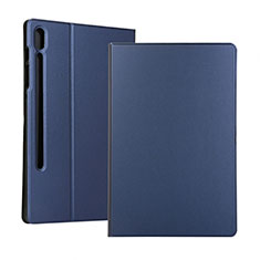 Coque Portefeuille Livre Cuir Etui Clapet pour Samsung Galaxy Tab S6 10.5 SM-T860 Bleu