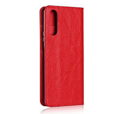 Coque Portefeuille Livre Cuir Etui Clapet pour Sony Xperia 10 II Rouge
