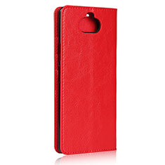 Coque Portefeuille Livre Cuir Etui Clapet pour Sony Xperia 8 Lite Rouge
