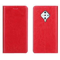 Coque Portefeuille Livre Cuir Etui Clapet pour Vivo X50 Lite Rouge