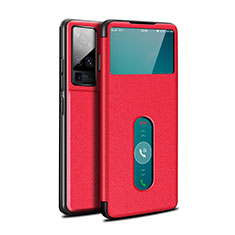 Coque Portefeuille Livre Cuir Etui Clapet pour Vivo X51 5G Rouge