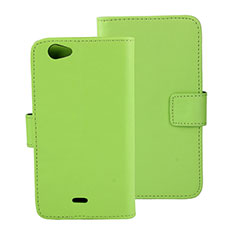 Coque Portefeuille Livre Cuir Etui Clapet pour Wiko Highway Signs Vert