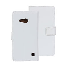 Coque Portefeuille Livre Cuir Etui Clapet pour Wiko Ridge Fab 4G Blanc