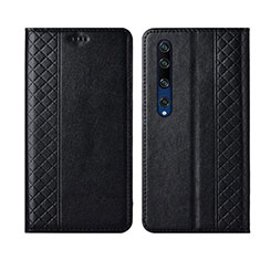 Coque Portefeuille Livre Cuir Etui Clapet pour Xiaomi Mi 10 Noir