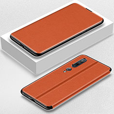 Coque Portefeuille Livre Cuir Etui Clapet pour Xiaomi Mi 10 Pro Orange