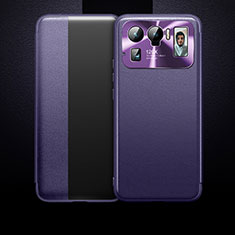 Coque Portefeuille Livre Cuir Etui Clapet pour Xiaomi Mi 11 Ultra 5G Violet