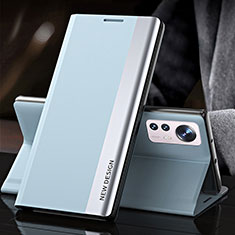 Coque Portefeuille Livre Cuir Etui Clapet pour Xiaomi Mi 12 5G Bleu Clair