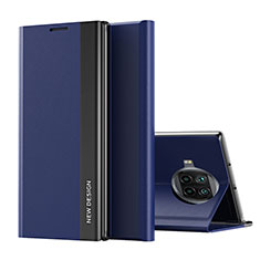 Coque Portefeuille Livre Cuir Etui Clapet Q01H pour Xiaomi Mi 10i 5G Bleu
