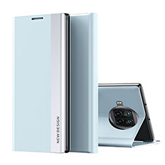 Coque Portefeuille Livre Cuir Etui Clapet Q01H pour Xiaomi Mi 10i 5G Bleu Ciel