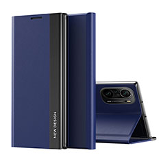 Coque Portefeuille Livre Cuir Etui Clapet Q01H pour Xiaomi Mi 11X 5G Bleu
