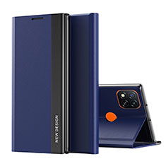 Coque Portefeuille Livre Cuir Etui Clapet Q01H pour Xiaomi POCO C31 Bleu
