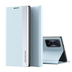 Coque Portefeuille Livre Cuir Etui Clapet Q01H pour Xiaomi Poco F4 GT 5G Bleu Ciel