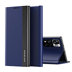 Coque Portefeuille Livre Cuir Etui Clapet Q01H pour Xiaomi Poco X4 NFC Bleu