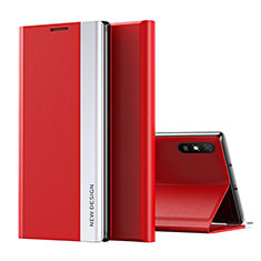 Coque Portefeuille Livre Cuir Etui Clapet Q01H pour Xiaomi Redmi 9AT Rouge