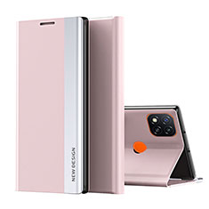 Coque Portefeuille Livre Cuir Etui Clapet Q01H pour Xiaomi Redmi 9C NFC Or Rose
