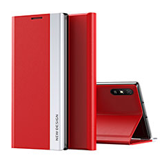 Coque Portefeuille Livre Cuir Etui Clapet Q01H pour Xiaomi Redmi 9i Rouge