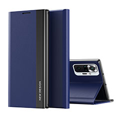 Coque Portefeuille Livre Cuir Etui Clapet Q01H pour Xiaomi Redmi Note 10 Pro 4G Bleu